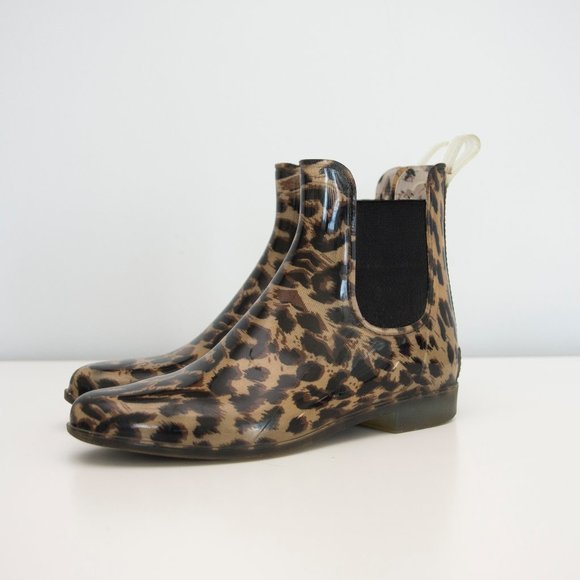 J. Crew Shoes - J. Crew Cheetah Chelsea Rain Boots